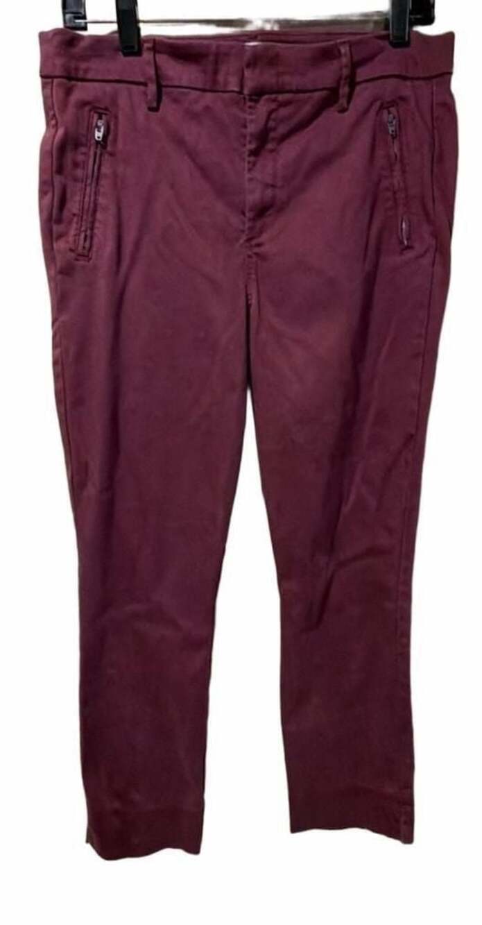 Level99 Women's Purple Straight Leg Capri Pants, Size 30